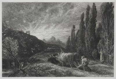 The Early Plowman by Samuel Palmer