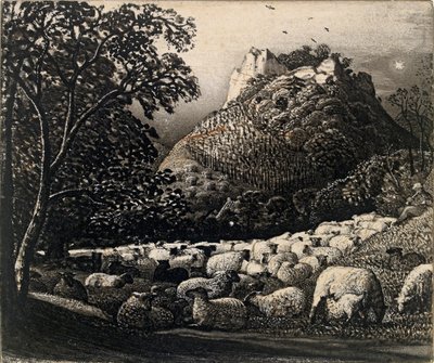 The Flock and the Star, c1831-1832 by Samuel Palmer