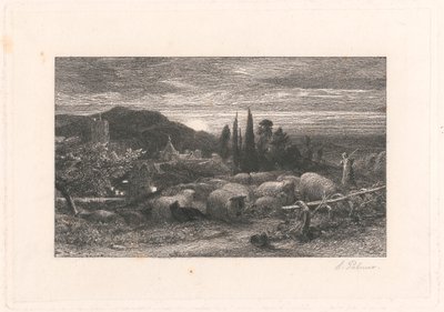 The Rising Moon by Samuel Palmer