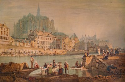 Cathedral Town on a River by Samuel Prout
