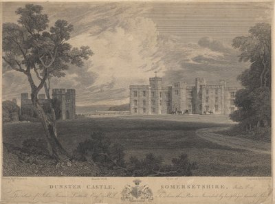 South West View of Dunster Castle, Somersetshire by Samuel Rawle