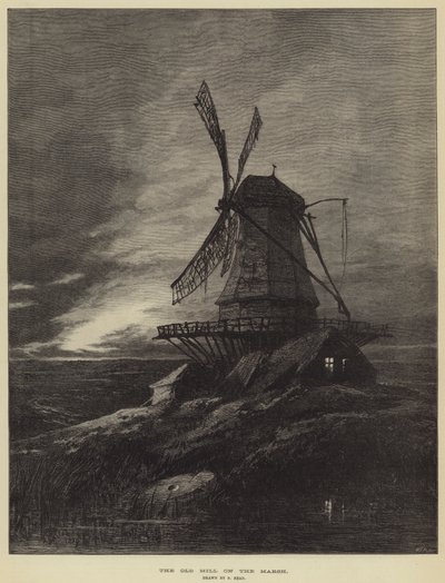 The Old Mill on the Marsh by Samuel Read