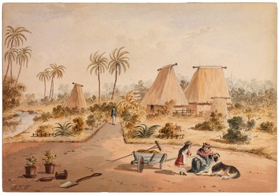 The Homestead, Savu Bay, Fiji, 1870 by Samuel Thomas Gill