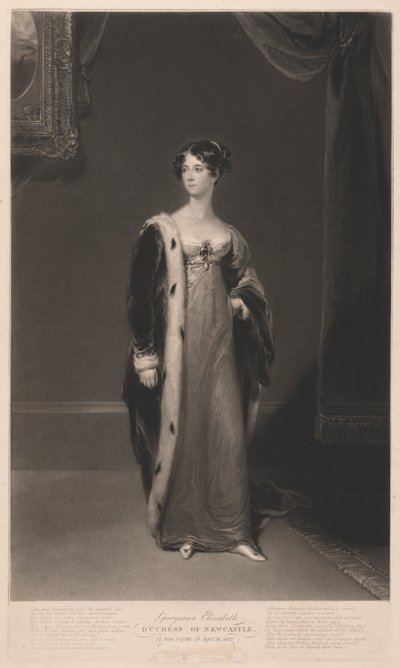 Georgiana Elizabeth Duchess of Newcastle by Samuel William Reynolds