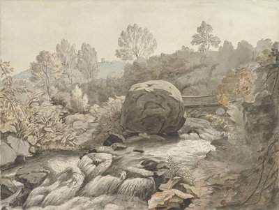 A Rocky Stream, Italy by Samuel Woodforde