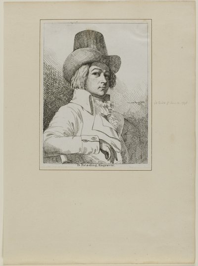 Portrait of B. Reading, Engraver by Samuel de Wilde