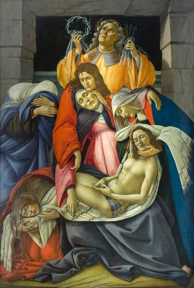 The Dead Christ Mourned by Sandro Botticelli