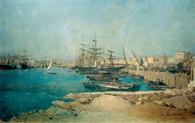 Barcelona, Harbor by Santiago Rusiñol