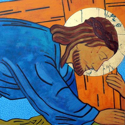Jesus Falls Under the Cross by Sara Hayward