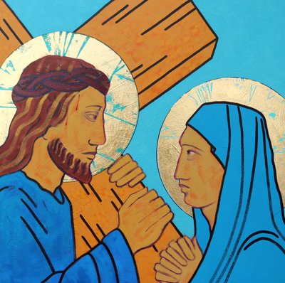Jesus Meets His Mother by Sara Hayward