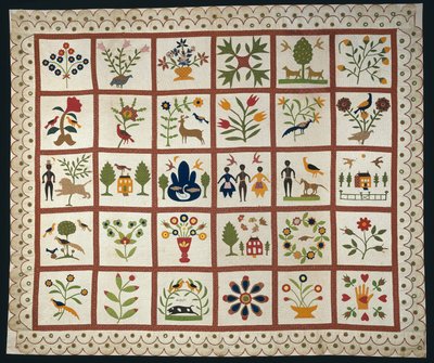 Bedcover known as Album Quilt by Sarah Ann Wilson