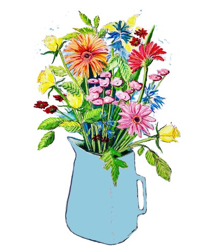 Blue Jug by Sarah Thompson Engels