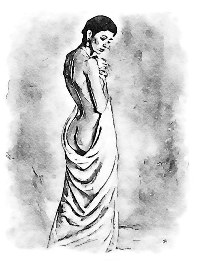Woman in Bath Towel by SaskiaBJ