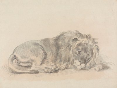 Lion Lying Down by Sawrey Gilpin