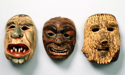 Three Austrian Christmas masks by School Austrian