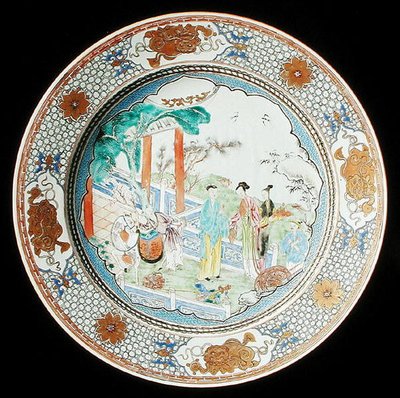 Famille Rose Charger by School Chinese