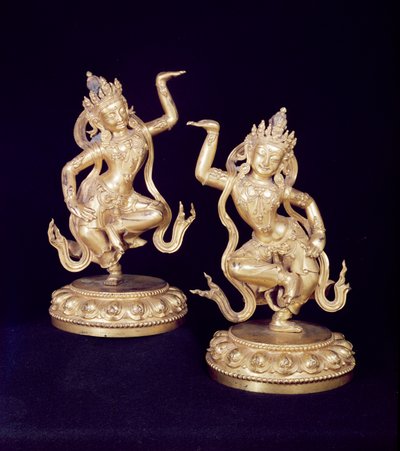 Bodhisattva, pair of Husante figures by School Chinese