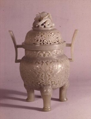 Covered Vase by School Chinese