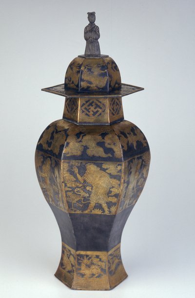 Vase and cover, Ming dynasty by School Chinese