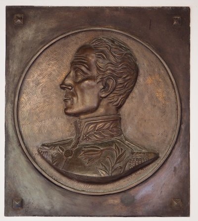 Simon Bolivar, Bas-relief by School Colombian