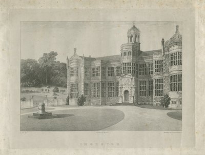 Ingestre Hall: lithograph by School English