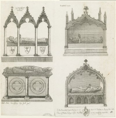 Lichfield Cathedral - Tombs by School English