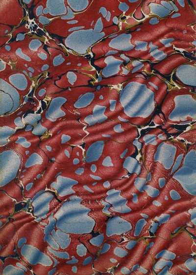 Marbled endpaper by School English