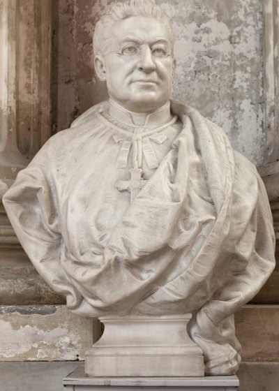 Bust of Alfred Williez (marble) by School French