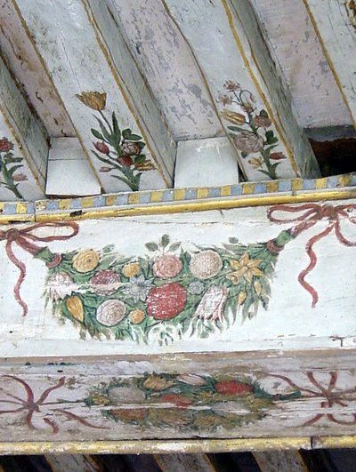 Painted Beams (detail) by School French