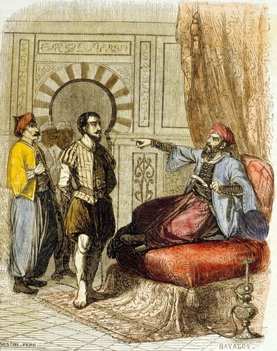Miguel Cervantes in Front of Azan Baja by School French