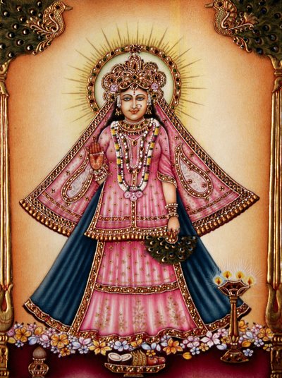 Goddess Radha Miniature Painting by School Indian