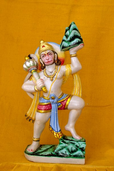 Lord Hanuman in Marble India by School Indian