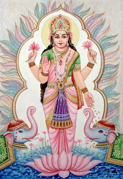 Goddess Laxmi, India by School Indian
