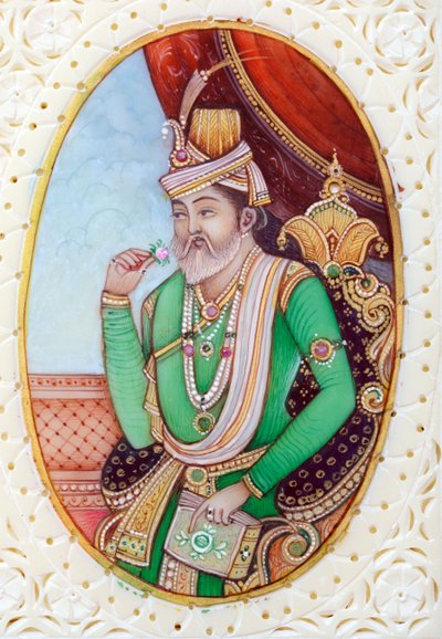 Miniature Painting of Mughal Emperor Humayun by School Indian