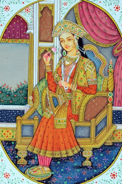 Mughal Queen Mumtaz Mahal by School Indian