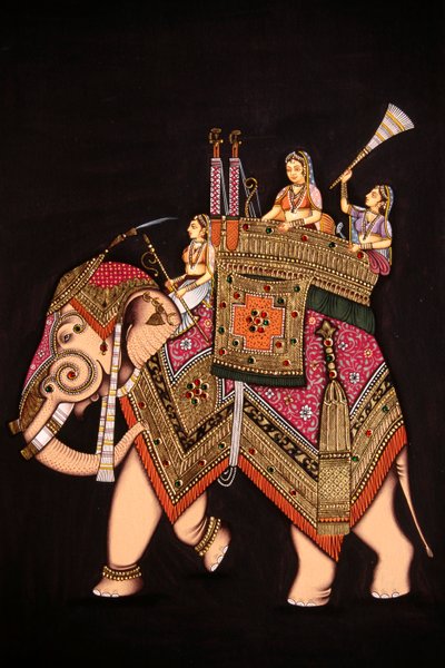 Miniature Painting of Mumtaz Mahal on Paper by School Indian
