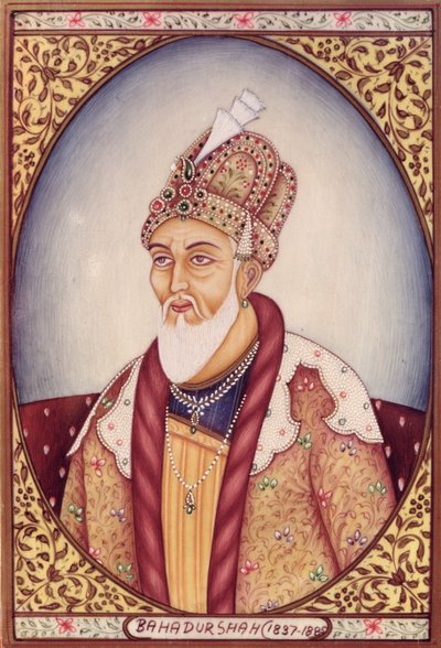 Portrait of Bahadur Shah II (1775-1862) by School Indian