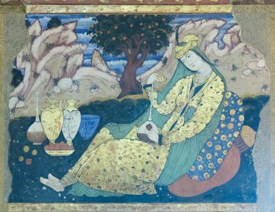Fresco at Chehel Sotoun Palace, Esfahan, Iran by School Iranian
