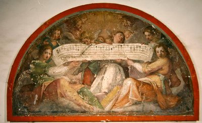 Angels and Musical Figures by School Italian