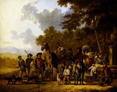 Travellers with Camel by School Italian