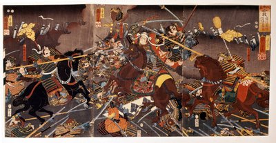 Battle of Kawa Nakajima. by Japanese School