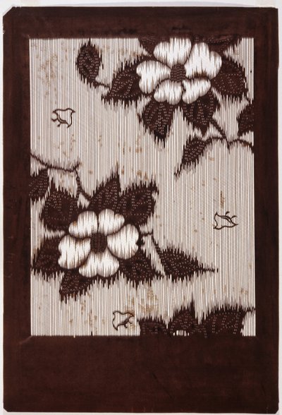 Stencil: Hibiscus and Sparrow by School Japanese