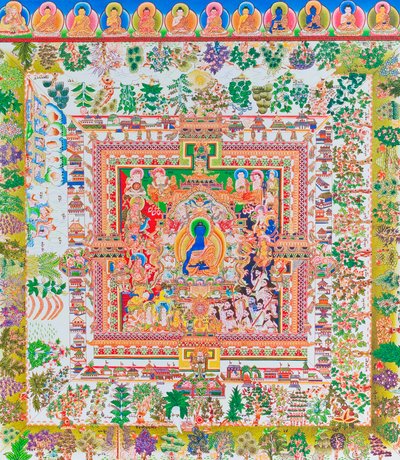 Medicine Buddha Mandala, Nepal by School Nepalese