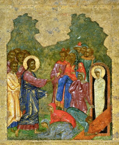 The Raising of Lazarus, Novgorod School by School Russian