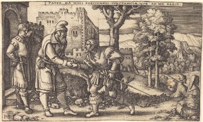 Departure of the Prodigal Son by Sebald Beham