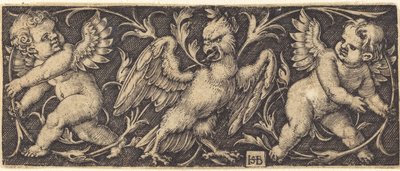 Ornament with Eagle and Two Genii by Sebald Beham