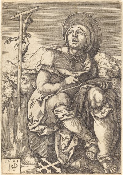 Saint Anthony the Hermit by Sebald Beham