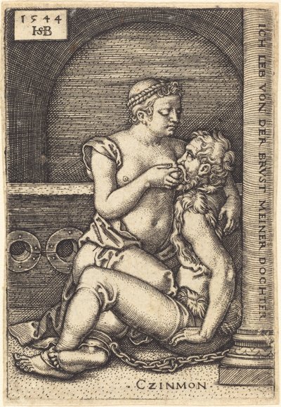 Simon and His Daughter (Cimon and Pero) by Sebald Beham