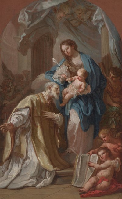 The Madonna Appearing to St. Philip Neri by Sebastiano Conca