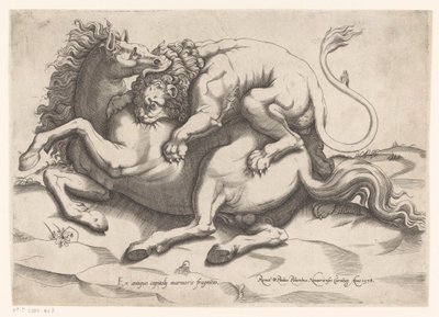 Horse Attacked by a Lion by Sebastiano di Re